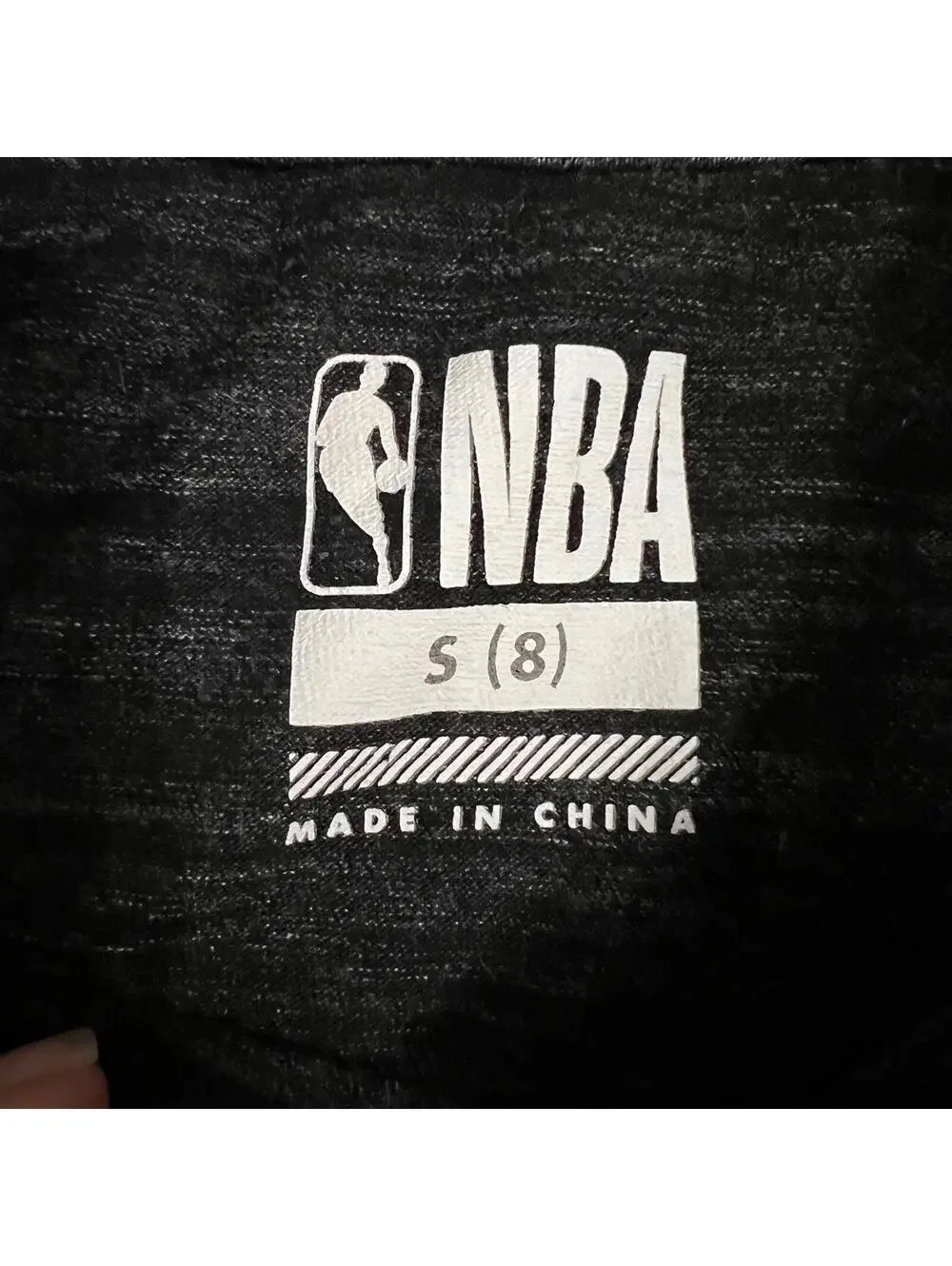 NBA Boy's Youth Heather Black T Shirt size 8
